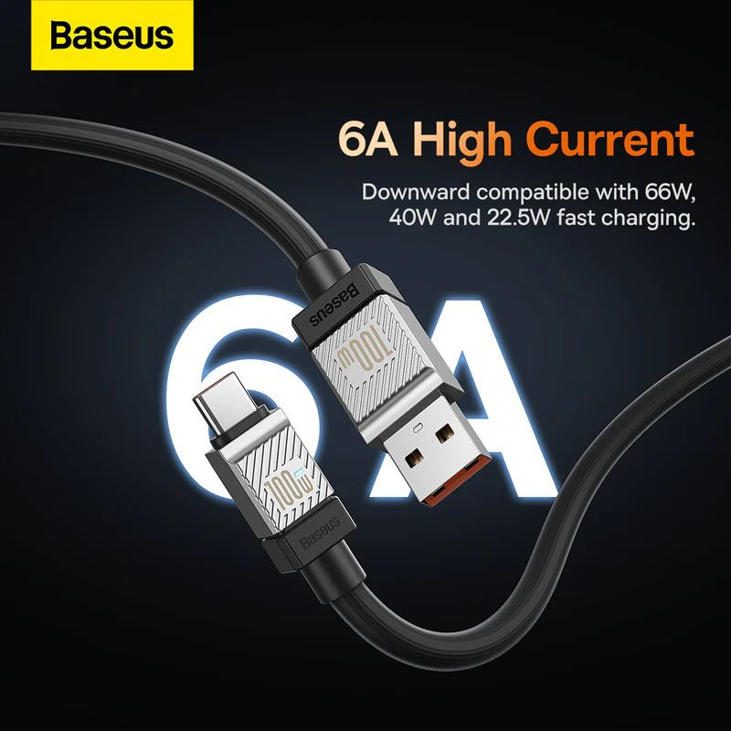 کابل تبدیل USB به USB-C بیسوس مدل CoolPlay Series 100w طول 1 متر