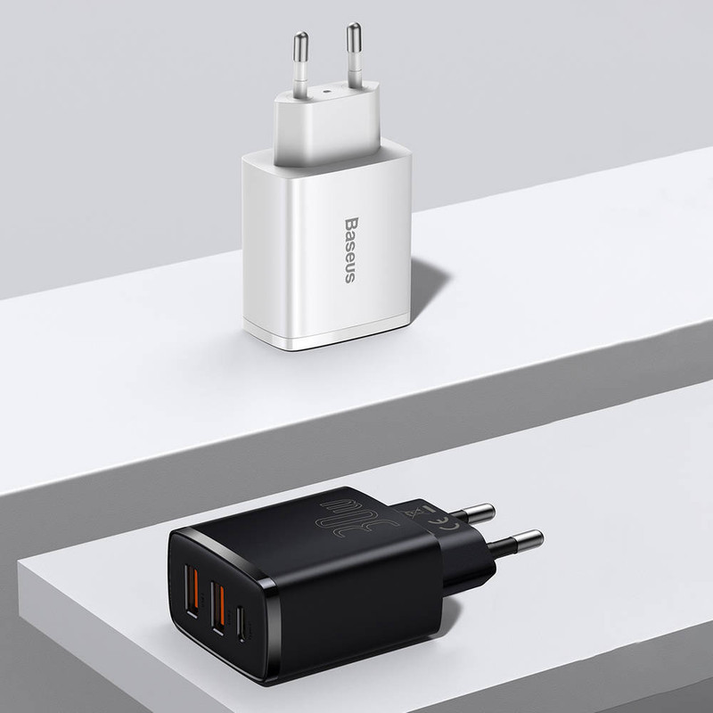 شارژر دیواری باسئوس مدل CCXJ 30W - مشکی