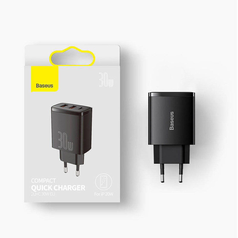 شارژر دیواری باسئوس مدل CCXJ 30W - مشکی