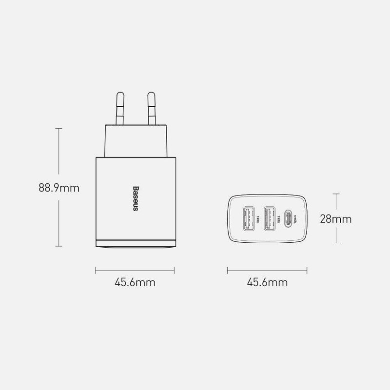 شارژر دیواری باسئوس مدل CCXJ 30W - مشکی
