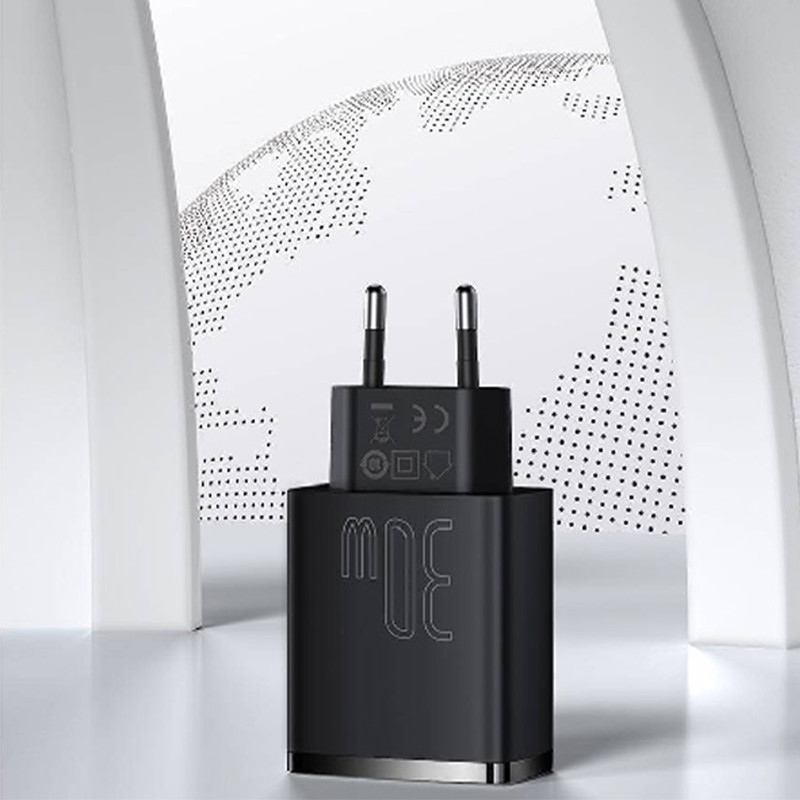 شارژر دیواری باسئوس مدل CCXJ 30W - مشکی