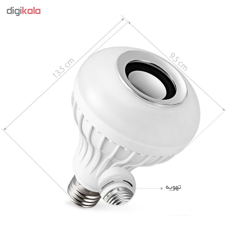 لامپ و اسپیکر بلوتوث هوشمند کد Smart LED Music Bulb - چند رنگ