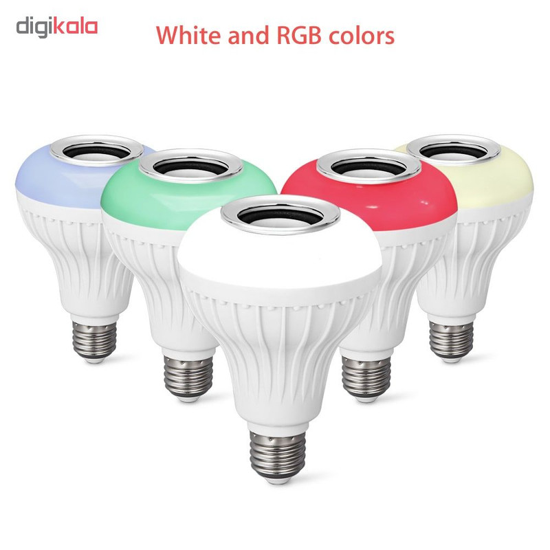 لامپ و اسپیکر بلوتوث هوشمند کد Smart LED Music Bulb - چند رنگ